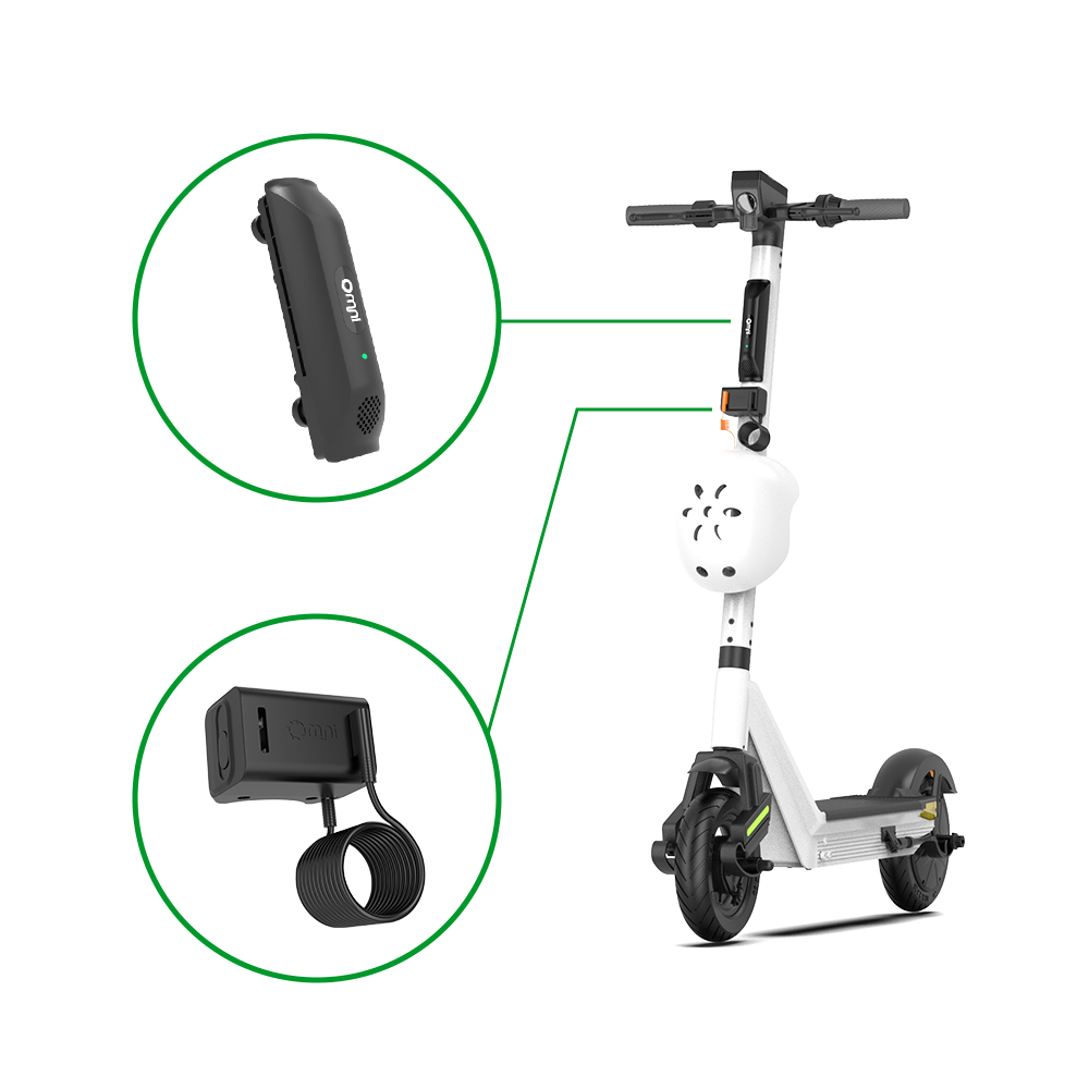 共享電動(dòng)滑板車鋼纜頭盔二合一鎖